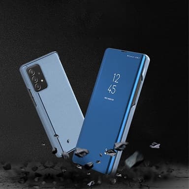 SKALO Samsung A53 5G Clear View Mirror Lompakko - Ruusukulta