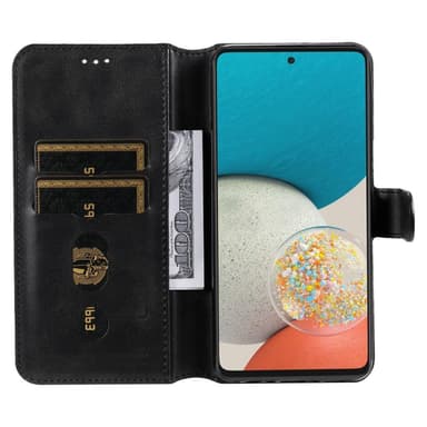 SKALO Samsung A53 5G Classic Lompakkokotelo - Musta