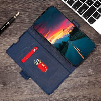 SKALO Nothing Phone (1) Ultrathin Premium Wallet Case - Sininen