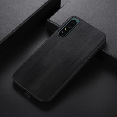 SKALO Sony Xperia 1 IV PU-nahka Hybridi Suojakuori - - Musta