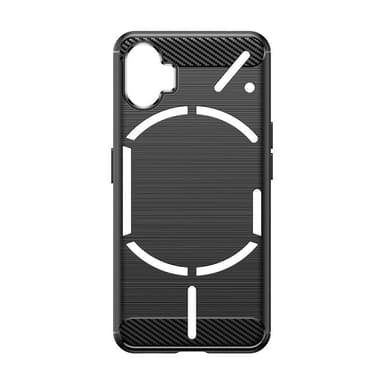 SKALO Nothing Phone (1) Armor Carbon Iskunkestävä TPU suojakuori - Musta