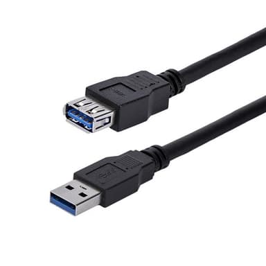 StarTech.com USB3SEXT1MBK, 1 m, USB A, USB A, USB 3.2 Gen 1 (3.1 Gen 1), 5000 Mb