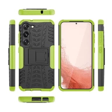 Iskunkestävä kuori jalustalla Samsung Galaxy S23 Plus - Vihreä