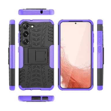 Iskunkestävä kuori jalustalla Samsung Galaxy S23 Plus - Violetti