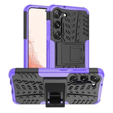 Iskunkestävä kuori jalustalla Samsung Galaxy S23 Plus - Violetti