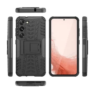 Iskunkestävä kuori jalustalla Samsung Galaxy S23 Plus - Musta