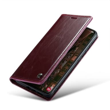 CaseMe Lompakkokotelo 3-kortti Samsung Galaxy S23 - Viininpunainen