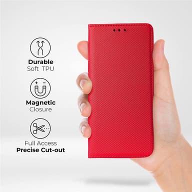 Telone Smart Book Magnet Samsung Galaxy S23 Ultra - Punainen