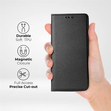 Telone Smart Book Magnet Samsung Galaxy S23 Ultra - Musta