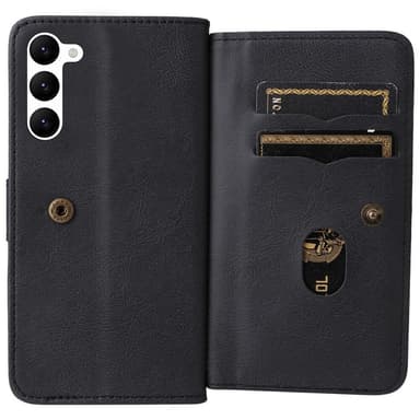 SKALO Samsung S23 10-lokeroa Lompakkokotelo - Musta