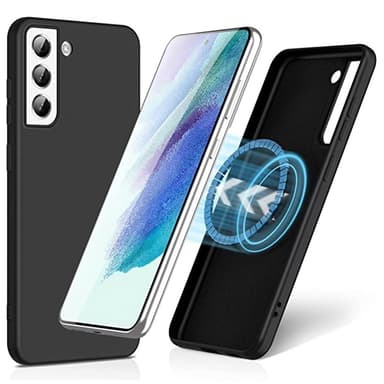 SKALO Samsung S23 Ultrathin TPU-kuori Magnetic Ring - Musta