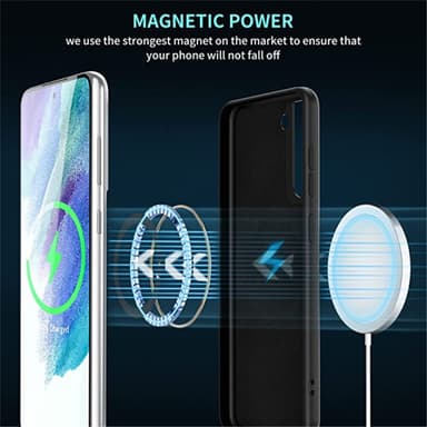 SKALO Samsung S23 Ultrathin TPU-kuori Magnetic Ring - Musta
