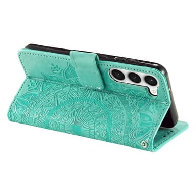 SKALO Samsung S23 Plus Mandala lompakkokotelo - Turkoosi