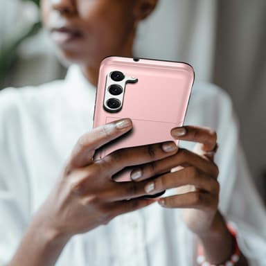 SKALO Samsung S23 Armor Suojakuori korttikotelo - Kulta