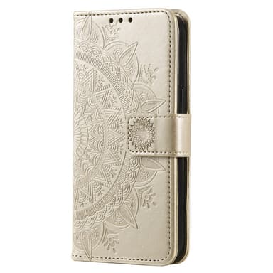 SKALO Samsung S23 Mandala lompakkokotelo - Kulta