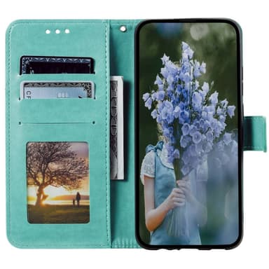 SKALO Samsung S23 Plus Mandala lompakkokotelo - Turkoosi