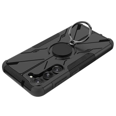 SKALO Samsung S23 Armor Hybridi metallirengas kuori - Musta