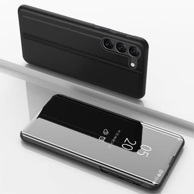 SKALO Samsung S23 Clear View Mirror Lompakko - Musta