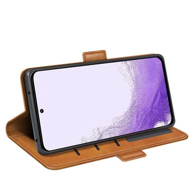 SKALO Samsung S23 Premium Wallet Lompakkokotelo - Vaaleanruskea
