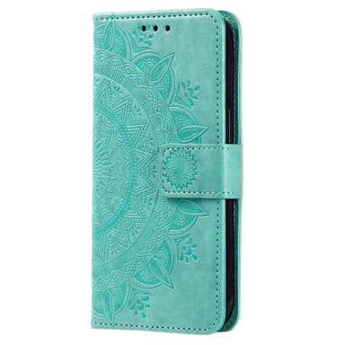SKALO Samsung S23 Plus Mandala lompakkokotelo - Turkoosi