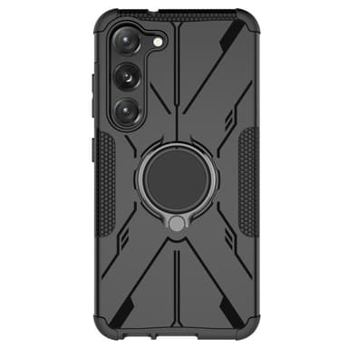 SKALO Samsung S23 Armor Hybridi metallirengas kuori - Musta