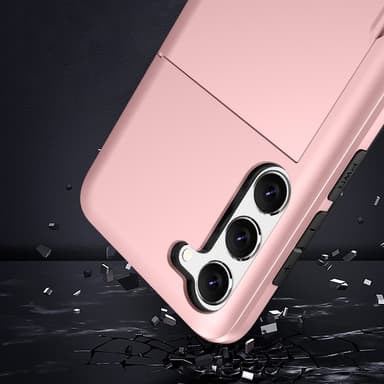 SKALO Samsung S23 Plus Armor Suojakuori korttikotelo - Kulta