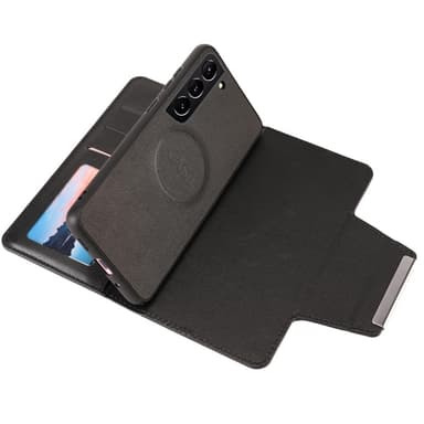 SKALO Samsung S23 DOLIZMA 2 in 1 magneettinen lompakkokotelo - Musta