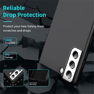 SKALO Samsung S23 Ultrathin TPU-kuori Magnetic Ring - Musta