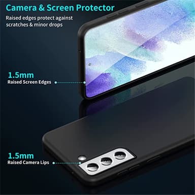 SKALO Samsung S23 Ultrathin TPU-kuori Magnetic Ring - Musta