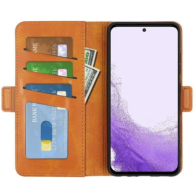 SKALO Samsung S23 Premium Wallet Lompakkokotelo - Vaaleanruskea