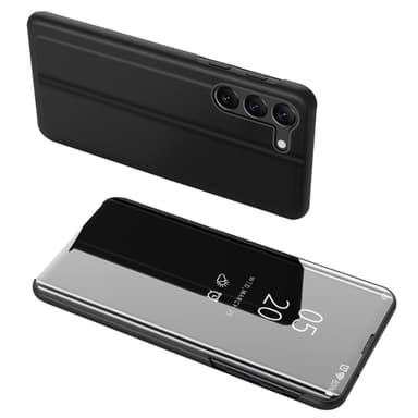 SKALO Samsung S23 Clear View Mirror Lompakko - Musta