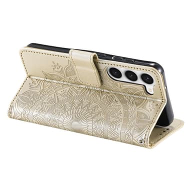 SKALO Samsung S23 Mandala lompakkokotelo - Kulta