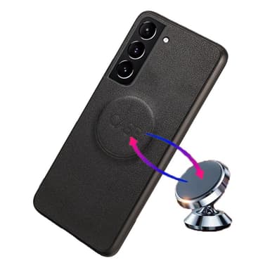 SKALO Samsung S23 DOLIZMA 2 in 1 magneettinen lompakkokotelo - Musta
