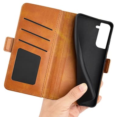 SKALO Samsung S23 Premium Wallet Lompakkokotelo - Vaaleanruskea