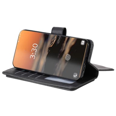 SKALO Samsung S23 Ultra 10-lokeroa Lompakkokotelo - Musta