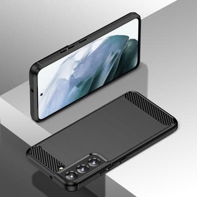 SKALO Samsung S23 Plus Armor Carbon Iskunkestävä TPU suojakuori - Musta