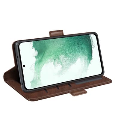 SKALO Samsung S23 Plus Premium Wallet Lompakkokotelo - Ruskea