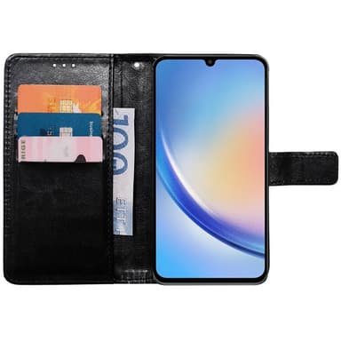 Lompakkokotelo 3-kortti Samsung Galaxy A34 5G - Musta