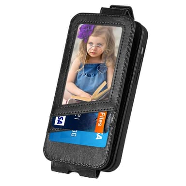 SKALO Samsung A14 4G/5G CASENEO Vertical Flip Lompakkokotelo - Musta