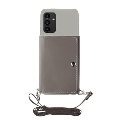 SKALO Samsung A34 5G TPU-Suojakuori with Heart Wallet - Harmaa