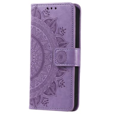 SKALO Samsung A34 5G Mandala lompakkokotelo - Violetti