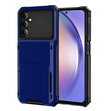 SKALO Samsung A54 5G Armor Suojakuori korttikotelo - Sininen