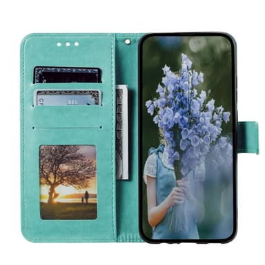 SKALO Samsung A34 5G Mandala lompakkokotelo - Turkoosi