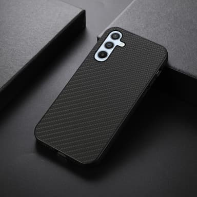 SKALO Samsung A54 5G Carbon Fiber TPU-suojakuori - Musta