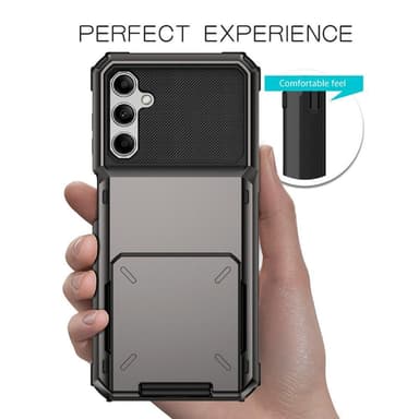 SKALO Samsung A54 5G Armor Suojakuori korttikotelo - Sininen