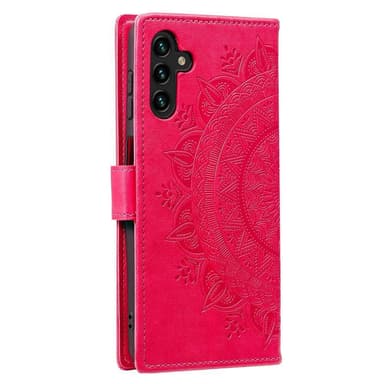 SKALO Samsung A54 5G Mandala lompakkokotelo - Cerise