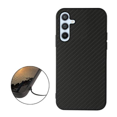 SKALO Samsung A54 5G Carbon Fiber TPU-suojakuori - Musta