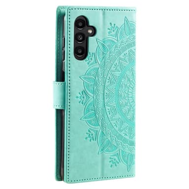 SKALO Samsung A34 5G Mandala lompakkokotelo - Turkoosi