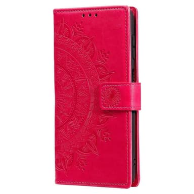 SKALO Samsung A54 5G Mandala lompakkokotelo - Cerise