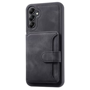 SKALO Samsung A54 5G PU-nahkainen Suojakuori Lompakolla - Musta